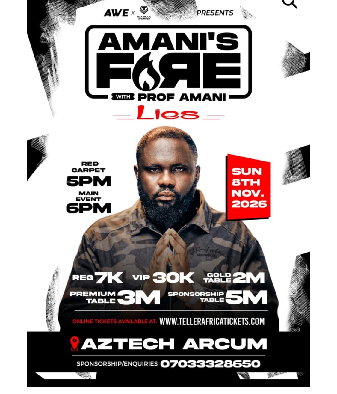 AMANIS FIRE WITH PROF AMANI -LIES-